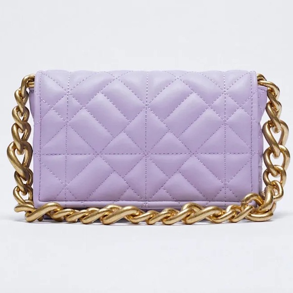 Zara Quilted Chain Strap Shoulder Bag - Picture 1 of 6